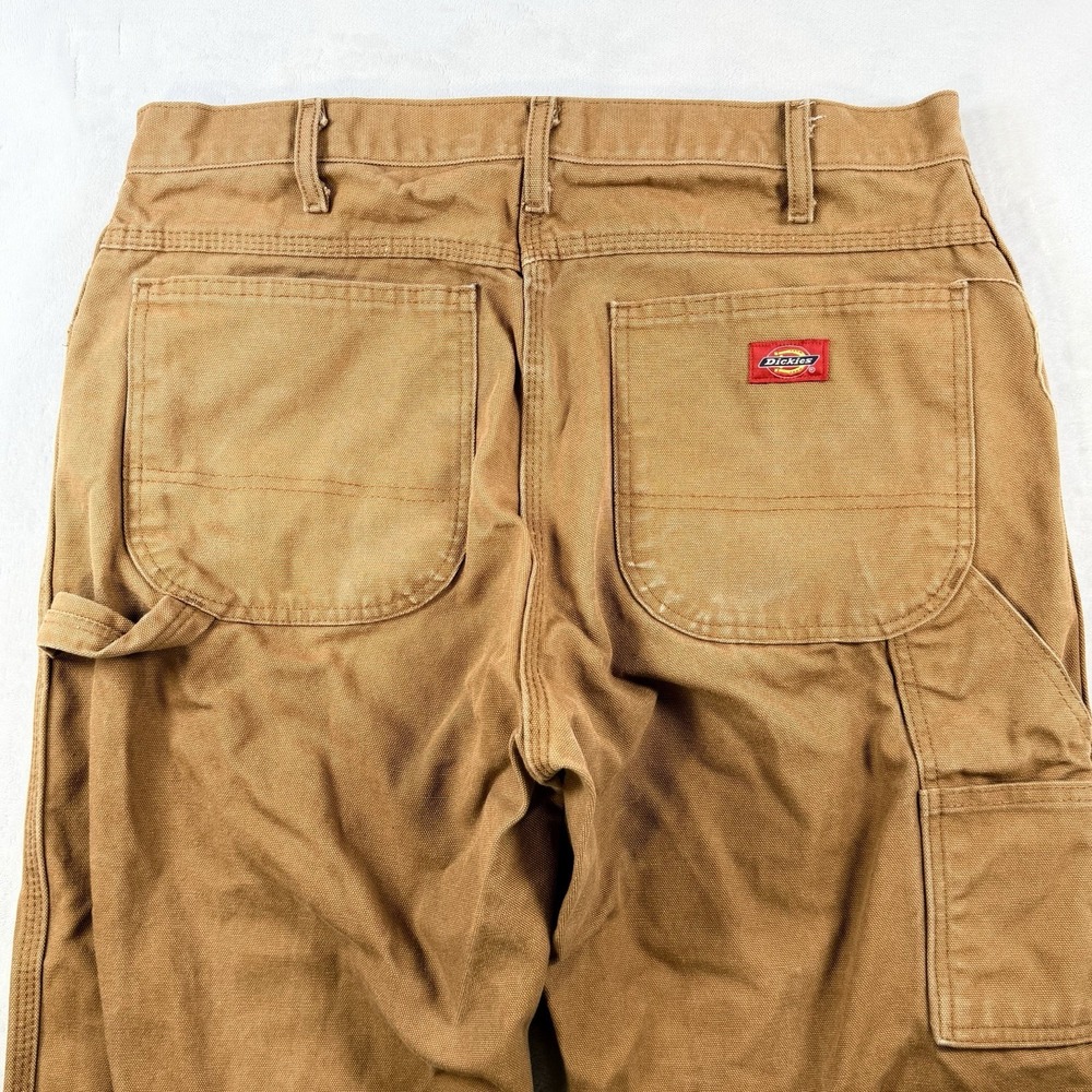 Dickies Carpenter Relaxed Fit Brown Duck Canvas Jeans Mens 34x30